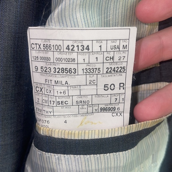 Ermenegildo Zegna Trofeo 600 40R 2 Button Microche & matching trousers *PREOWNED - Picture 5 of 9